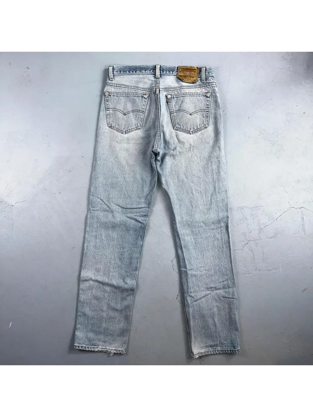 Levis 501 Vintage 90s USA XX Straight Leg Jeans Blue Light Wash 34x36 Act 32x32